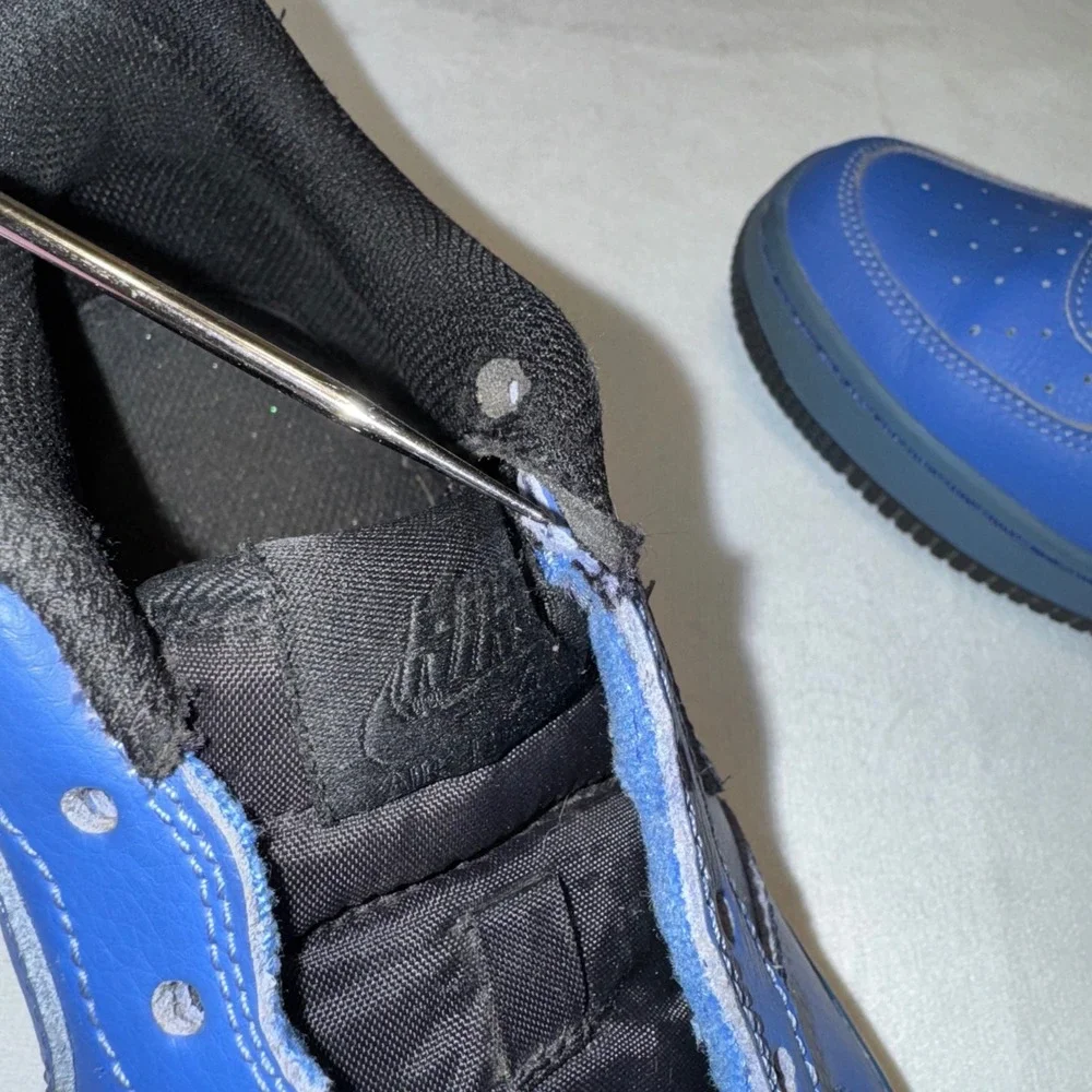 Nike Air Force 1 AF1 Low Blue Black Youth Sneakers‎ Shoes Size 5.5Y / 5.5 Mens